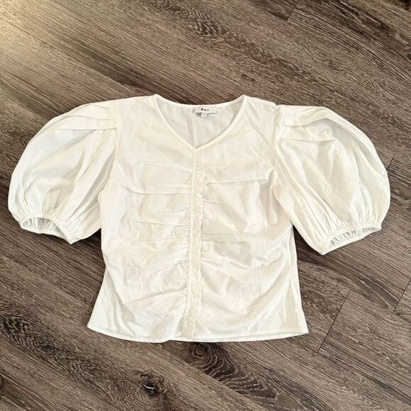 Boii Studios Short Puff Sleeve Top - Picture 1 of 10